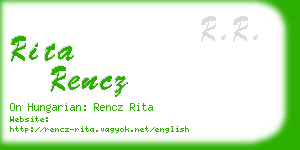 rita rencz business card